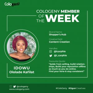 Read more about the article COLOGENY MEMBER OF THE WEEK 11